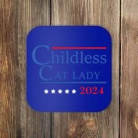 Less Cat Lady 2024 Ladies Is Voting Kamala Gift Coaster