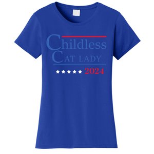 Less Cat Lady 2024 Ladies Is Voting Kamala Gift Women's T-Shirt