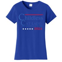 Less Cat Lady 2024 Ladies Is Voting Kamala Gift Women's T-Shirt