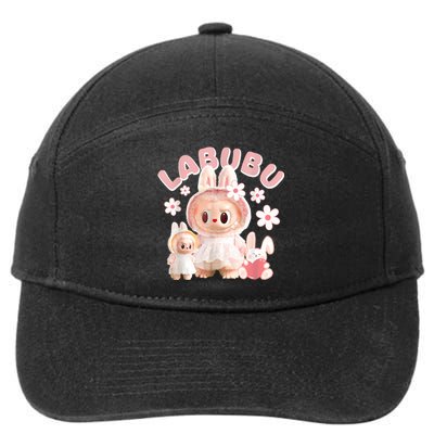 Labubu Cute Labubu The Monsters Meme 7-Panel Snapback Hat