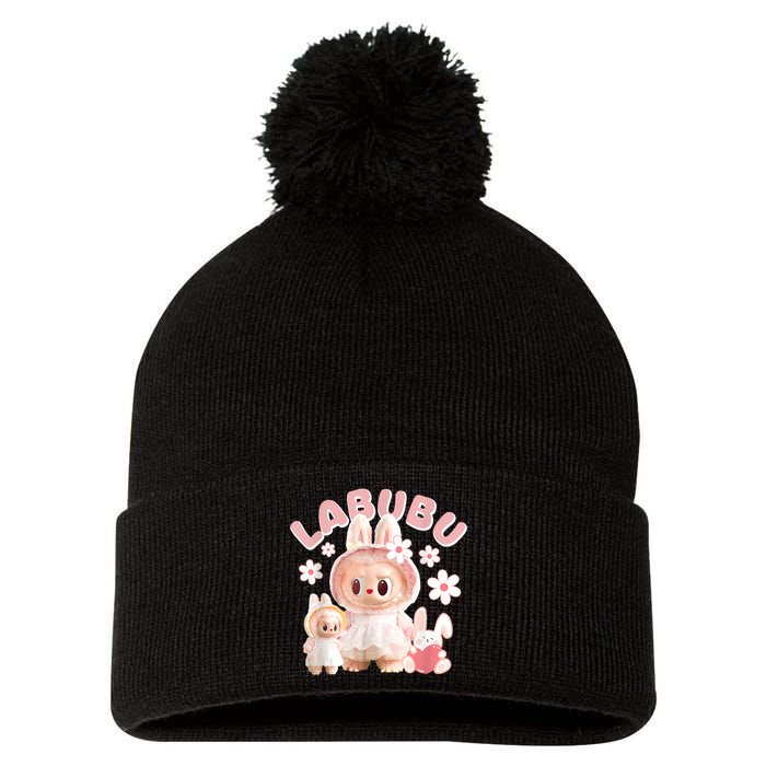 Labubu Cute Labubu The Monsters Meme Pom Pom 12in Knit Beanie