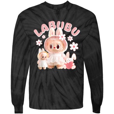 Labubu Cute Labubu The Monsters Meme Tie-Dye Long Sleeve Shirt