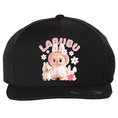 Labubu Cute Labubu The Monsters Meme Wool Snapback Cap