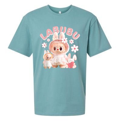 Labubu Cute Labubu The Monsters Meme Sueded Cloud Jersey T-Shirt