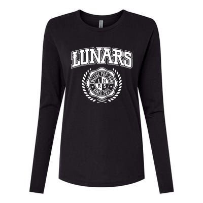 Lunars College Womens Cotton Relaxed Long Sleeve T-Shirt