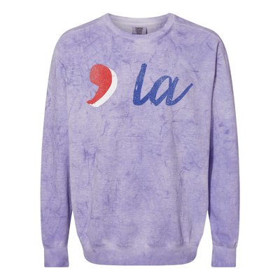 La Comma La In Red White & Blue Minimalist Design Colorblast Crewneck Sweatshirt