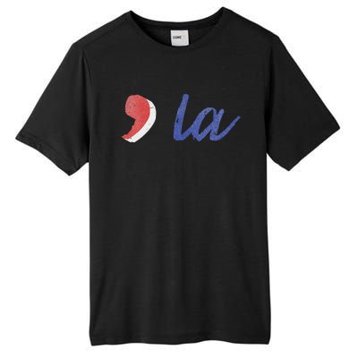 La Comma La In Red White & Blue Minimalist Design Tall Fusion ChromaSoft Performance T-Shirt