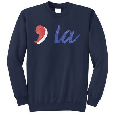 La Comma La In Red White & Blue Minimalist Design Sweatshirt