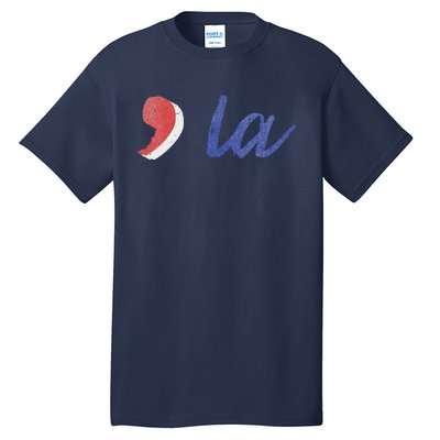 La Comma La In Red White & Blue Minimalist Design Tall T-Shirt