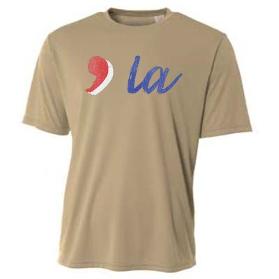 La Comma La In Red White & Blue Minimalist Design Cooling Performance Crew T-Shirt