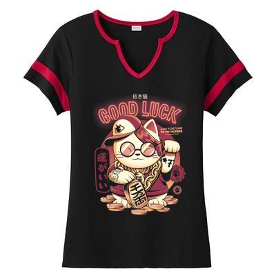 Lucky Cat Ladies Halftime Notch Neck Tee