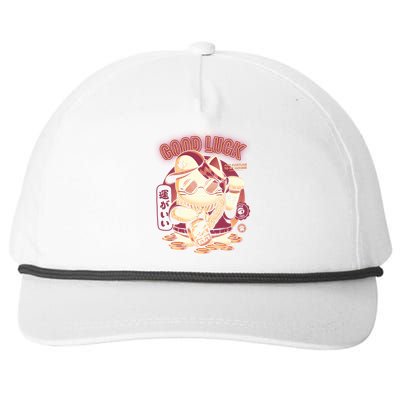 Lucky Cat Snapback Five-Panel Rope Hat