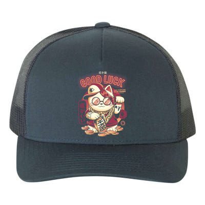 Lucky Cat Yupoong Adult 5-Panel Trucker Hat