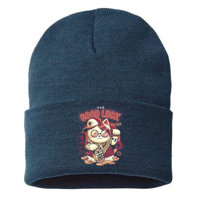 Lucky Cat Sustainable Knit Beanie