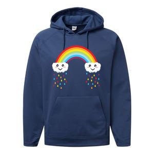 Lgbtq Community Lesbian Rainbow Gay Colorful Design Pride Funny Gift Performance Fleece Hoodie