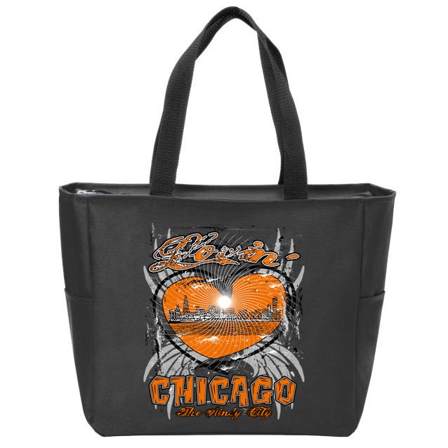 Loving Chicago Zip Tote Bag