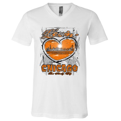 Loving Chicago V-Neck T-Shirt