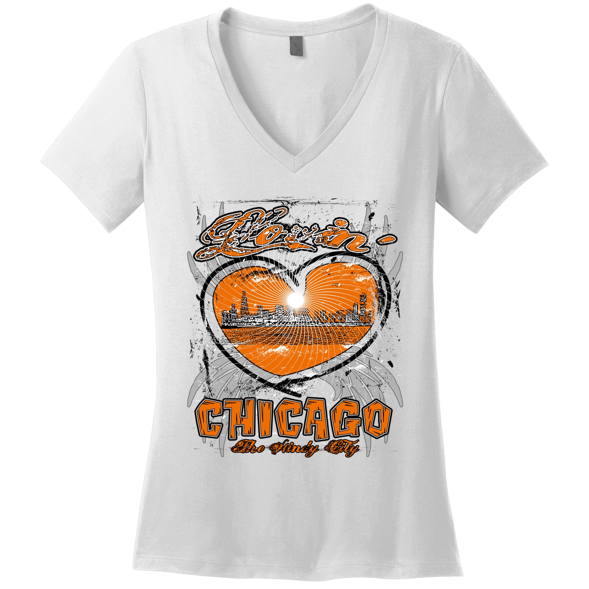 Loving Chicago Women's V-Neck T-Shirt