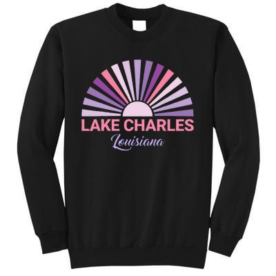 Lake Charles Louisiana Sunset Retro City State Love Sweatshirt