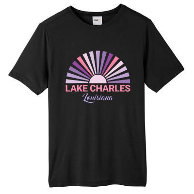 Lake Charles Louisiana Sunset Retro City State Love Tall Fusion ChromaSoft Performance T-Shirt