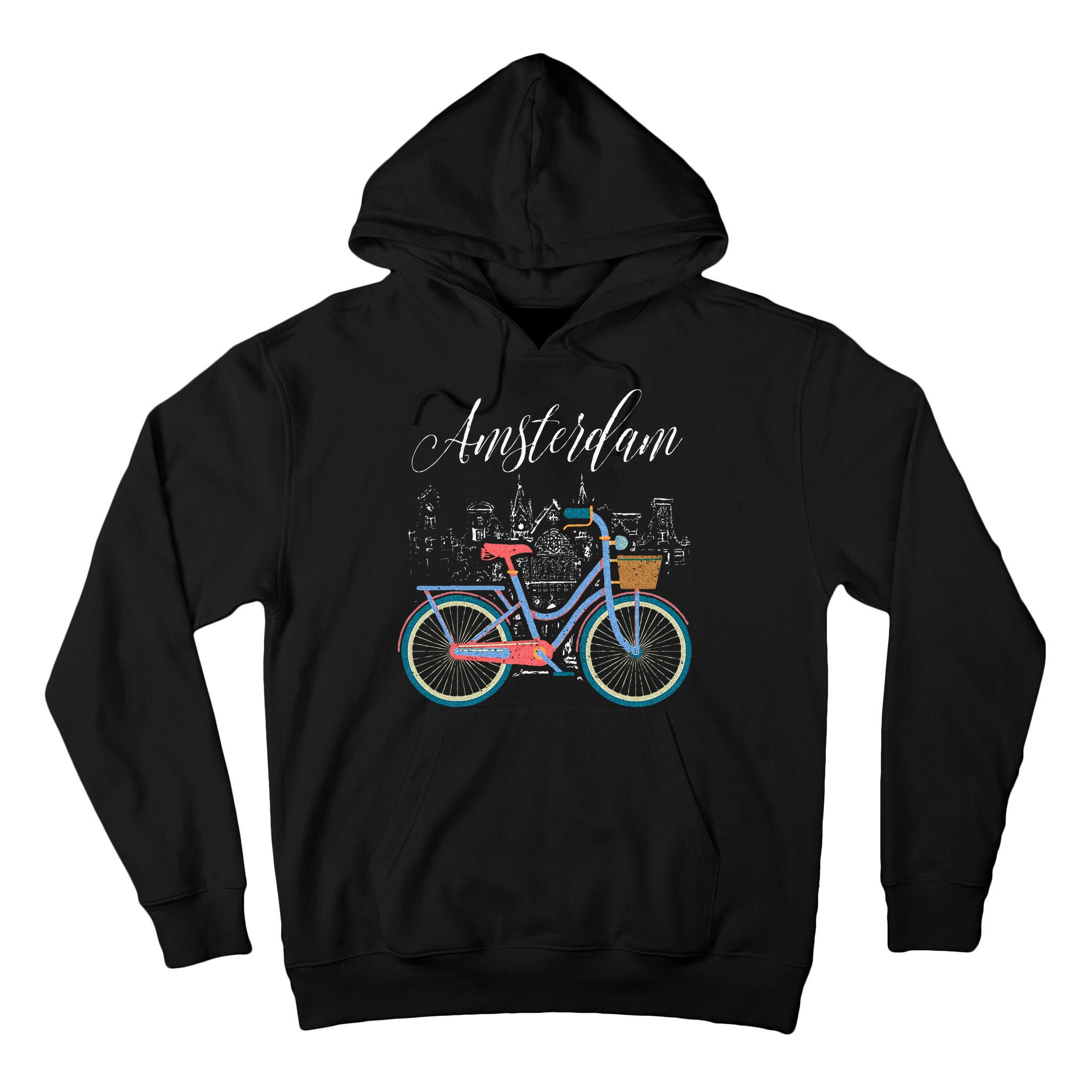 Love Cycling Luv Amsterdam Retro Bike Gift Design Idea Tall Hoodie