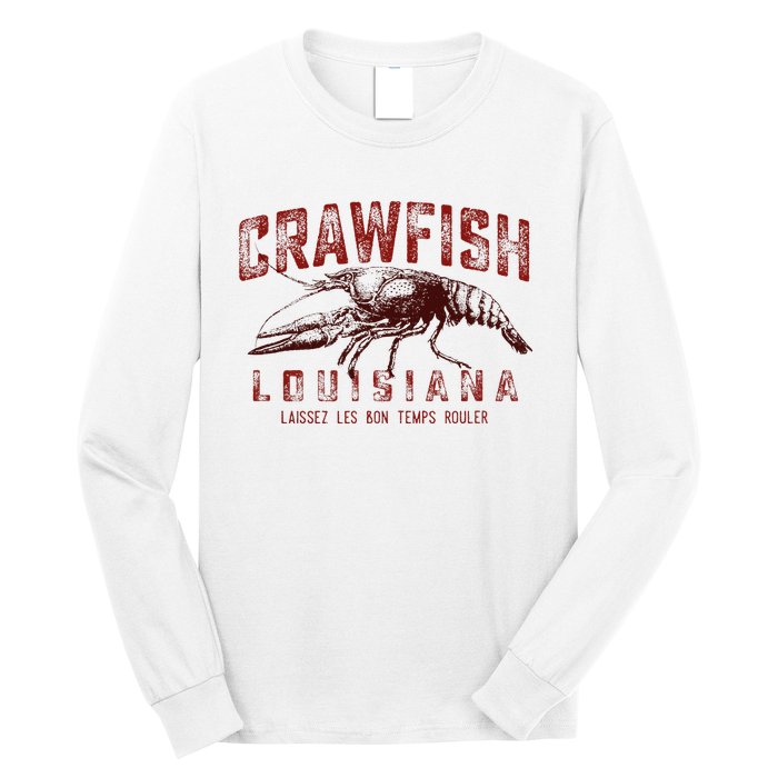 Louisiana Crawfish Laissez Les Bon Temps Rouler Long Sleeve Shirt