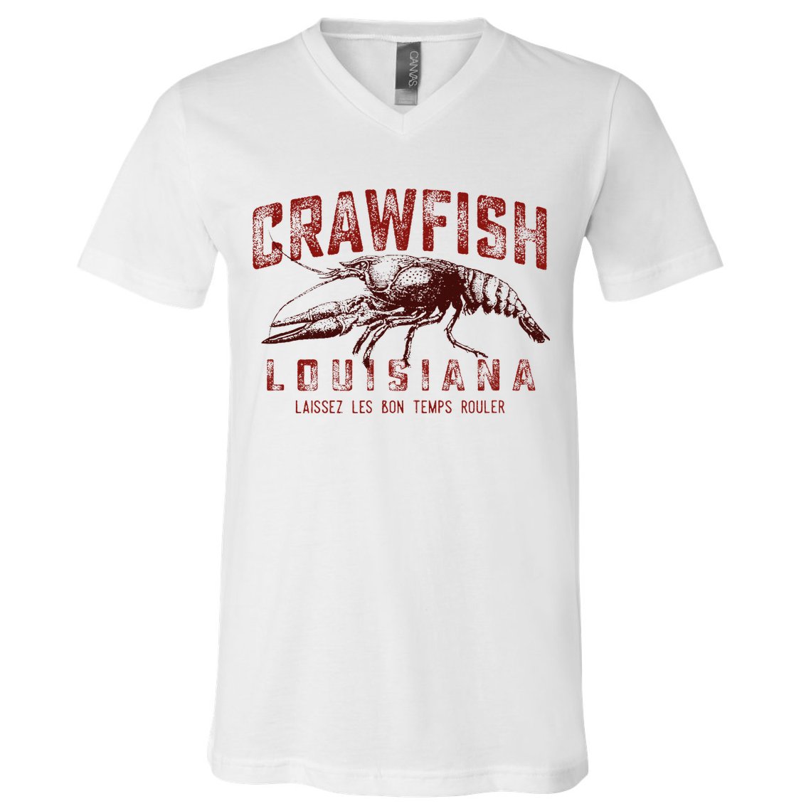 Louisiana Crawfish Laissez Les Bon Temps Rouler V-Neck T-Shirt
