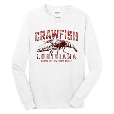 Louisiana Crawfish Laissez Les Bon Temps Rouler Tall Long Sleeve T-Shirt