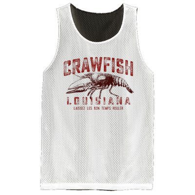 Louisiana Crawfish Laissez Les Bon Temps Rouler Mesh Reversible Basketball Jersey Tank