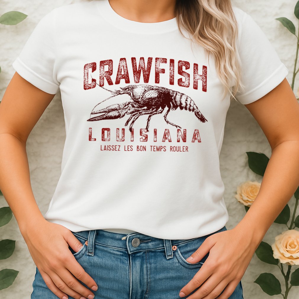 Louisiana Crawfish Laissez Les Bon Temps Rouler Womens T-Shirt