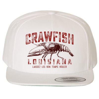 Louisiana Crawfish Laissez Les Bon Temps Rouler Wool Snapback Cap