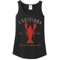 Louisiana Crawfish Laissez Le Bon Temps Rouler Ladies Essential Tank