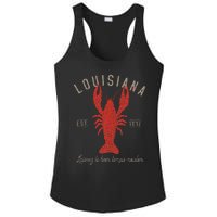 Louisiana Crawfish Laissez Le Bon Temps Rouler Ladies PosiCharge Competitor Racerback Tank