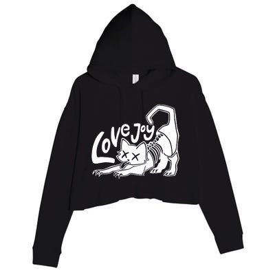 Lovejoy Cat Crop Fleece Hoodie