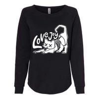 Lovejoy Cat Womens California Wash Sweatshirt