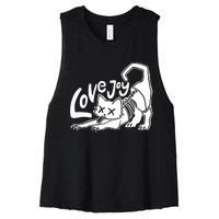 Lovejoy Cat Women's Racerback Cropped Tank