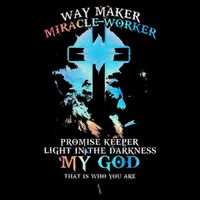 Lion Cross Light Colourful Waymaker Miracle Worker T-Shirt