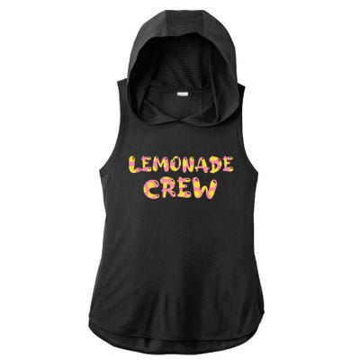 Lemonade Crew Lemon Lover Floral Summer Pink Lemon design Ladies PosiCharge Tri-Blend Wicking Draft Hoodie Tank