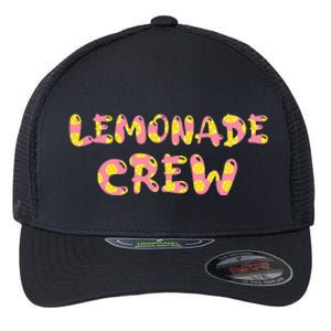 Lemonade Crew Lemon Lover Floral Summer Pink Lemon design Flexfit Unipanel Trucker Cap