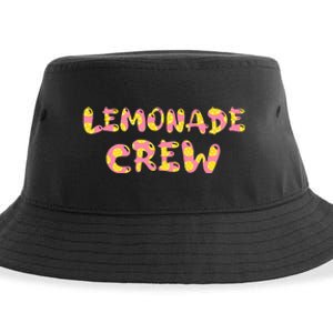 Lemonade Crew Lemon Lover Floral Summer Pink Lemon design Sustainable Bucket Hat