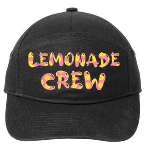 Lemonade Crew Lemon Lover Floral Summer Pink Lemon design 7-Panel Snapback Hat