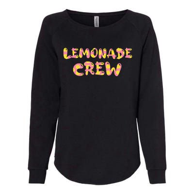 Lemonade Crew Lemon Lover Floral Summer Pink Lemon design Womens California Wash Sweatshirt