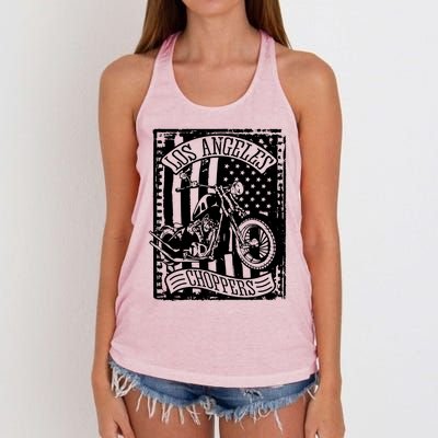 La Choppers Motorcycle Motorbike Biker Women's Knotted Racerback Tank