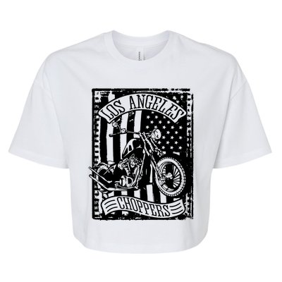 La Choppers Motorcycle Motorbike Biker Bella+Canvas Jersey Crop Tee