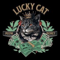 Lucky Cat Meow Money Cat Lovers Gift City Backpack