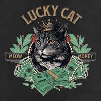 Lucky Cat Meow Money Cat Lovers Gift 11oz C Handle Ceramic Mug