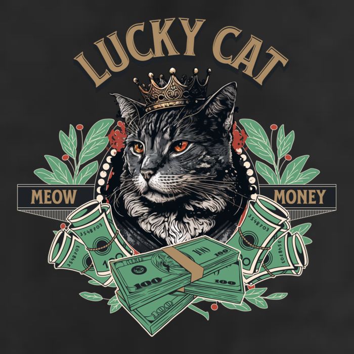 Lucky Cat Meow Money Cat Lovers Gift 11oz C Handle Ceramic Mug
