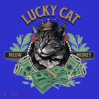 Lucky Cat Meow Money Cat Lovers Gift Button