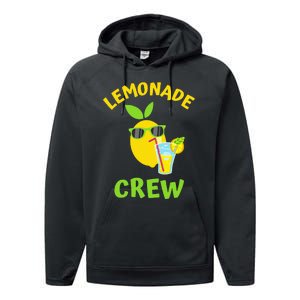 Lemonade Crew Matching Funny Lemon Juice Lover Squeezy Boss Performance Fleece Hoodie