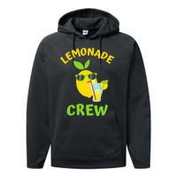 Lemonade Crew Matching Funny Lemon Juice Lover Squeezy Boss Performance Fleece Hoodie